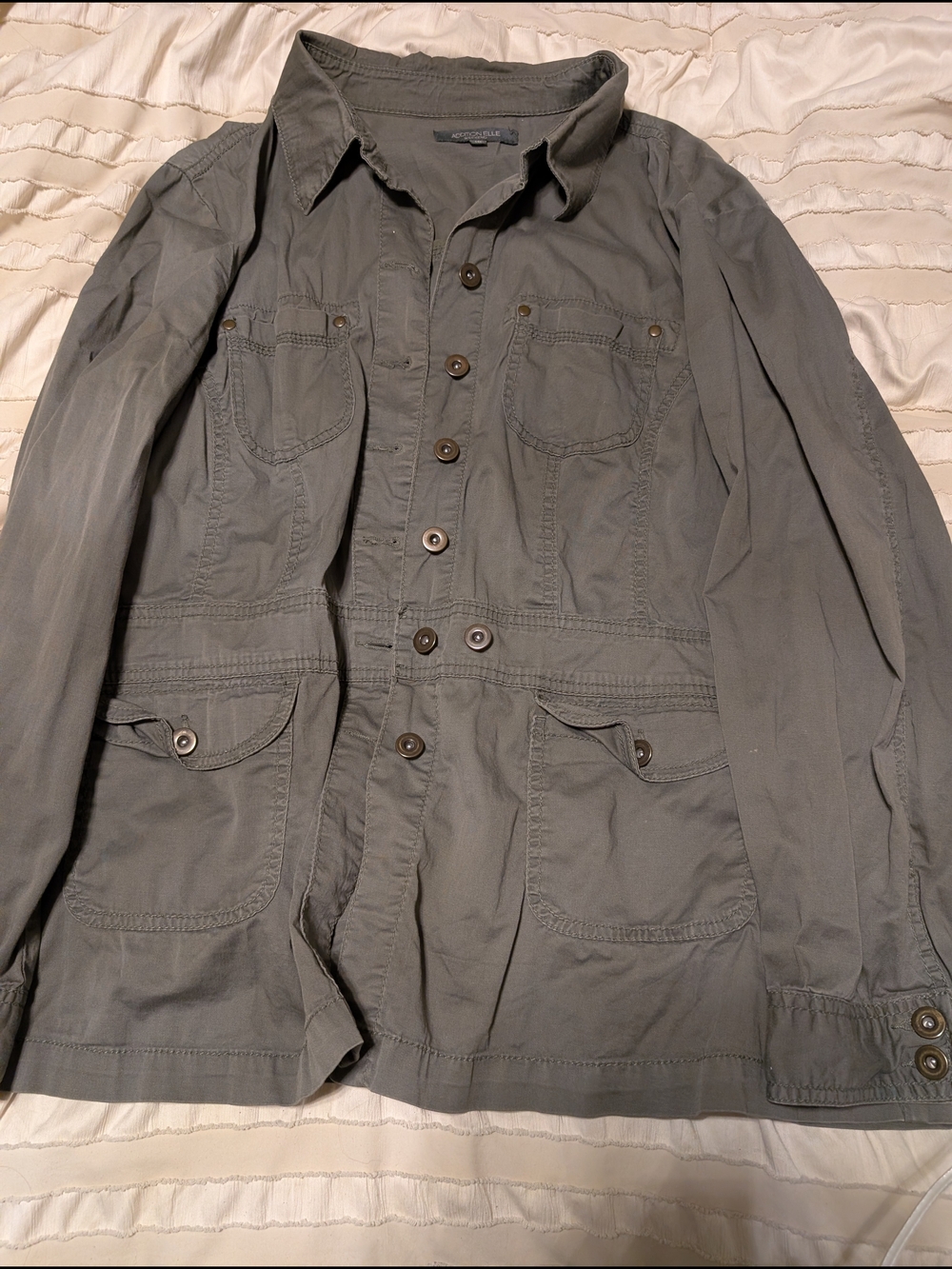 Addition Elle Women's Olive-Grey Military Field Jacket